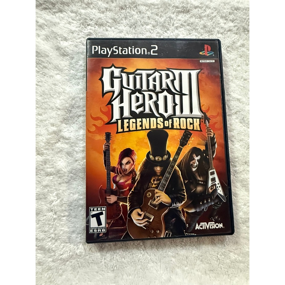 Playstation 2 PS2 Game Guitar Hero‎ 3 Legends of Rock Disc Case Manual TESTED
